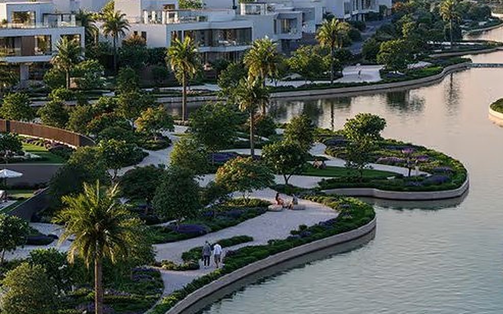Aerial view of a Dubai residential masterplan