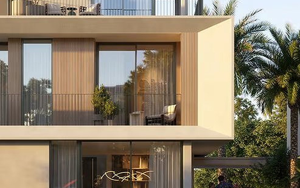 Contemporary Dubai villa with landscaped pool terrace