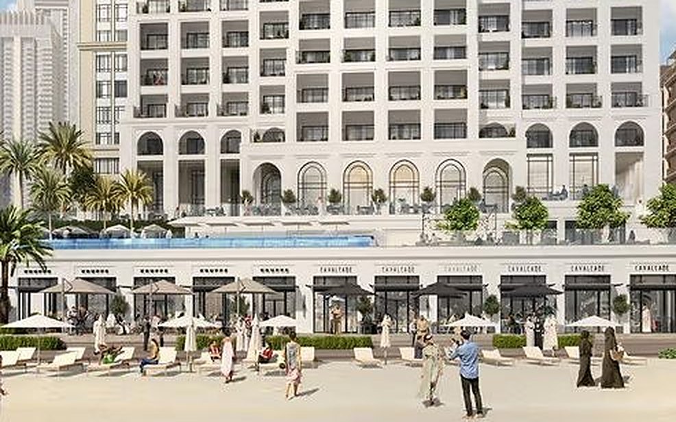 Beachfront residential and retail frontage in Dubai